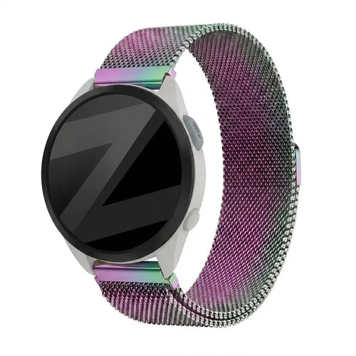 Bandz Garmin Forerunner 165 Milanese loop band (regenboog)