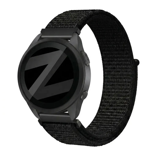 Bandz Garmin Forerunner 165 nylon loop band (zwart)