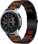 Samsung Galaxy Watch 46mm houten/stalen band (zwart)