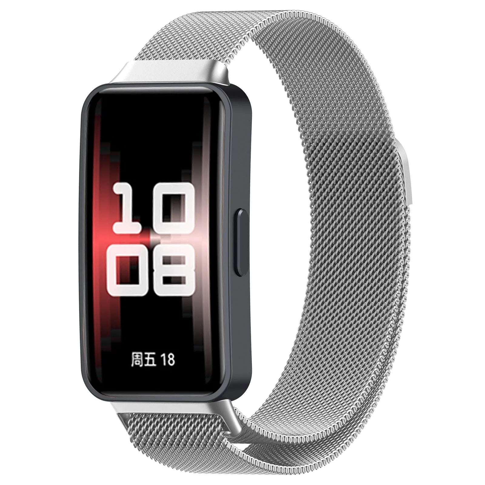Huawei Band 10 Milanese band (zilver)