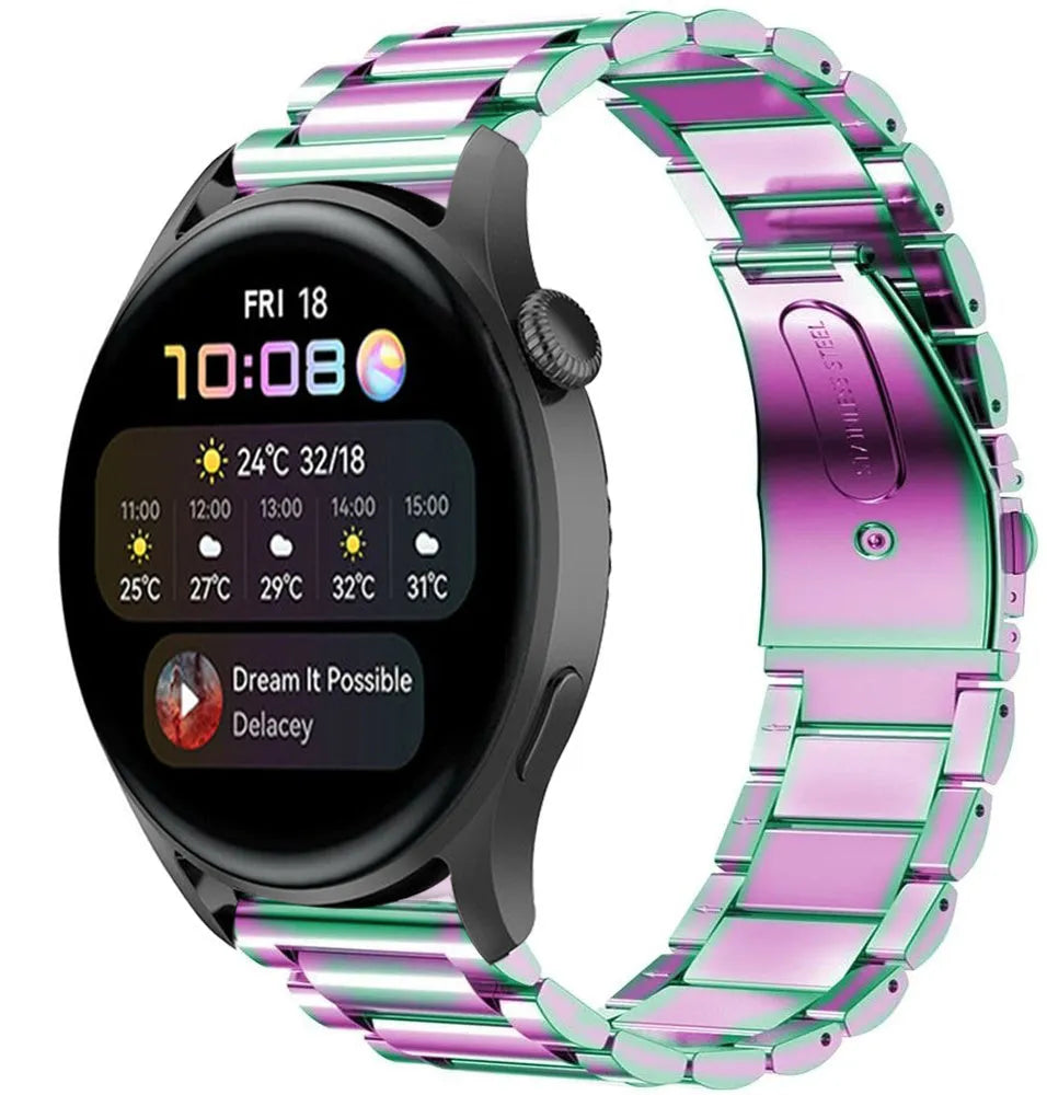 Steel Strap, on a watch, 3/4 front view