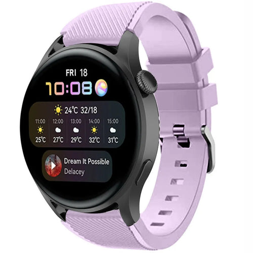 Twill Silicone Strap, on a watch, 3/4 front view