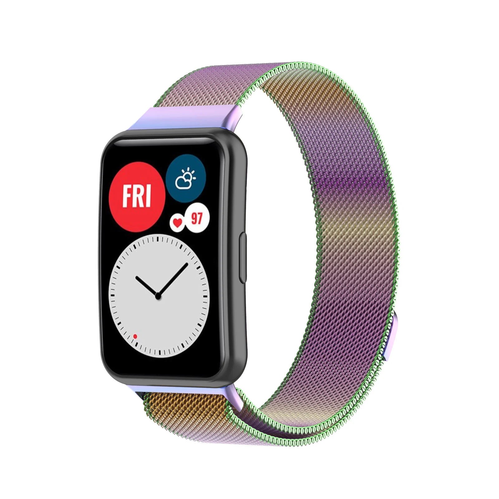Huawei Watch Fit SE Milanese band (regenboog)