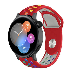 Silicone Sport Strap, on a watch, 3/4 front view