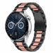 Huawei Watch GT 3 46mm stalen band (zwart/roze)
