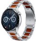 Huawei Watch GT 3 46mm houten/stalen band (zilver)