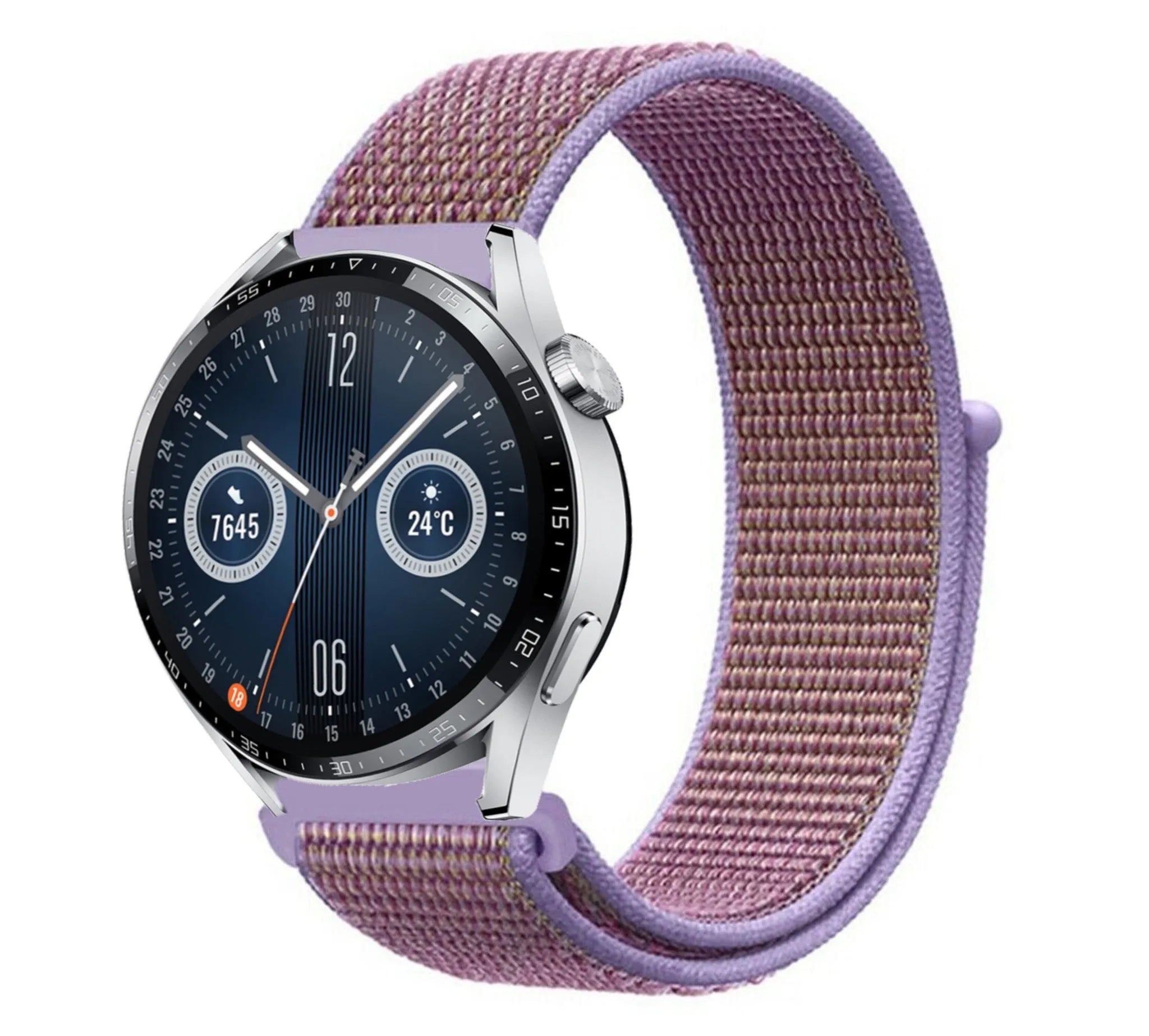 Nylon Strap, on a watch, 3/4 front view