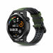 Huawei Watch GT Runner siliconen / leren bandje (zwart/groen)