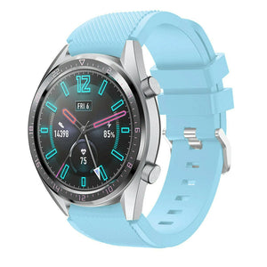 Twill Silicone Strap, on a watch, 3/4 front view