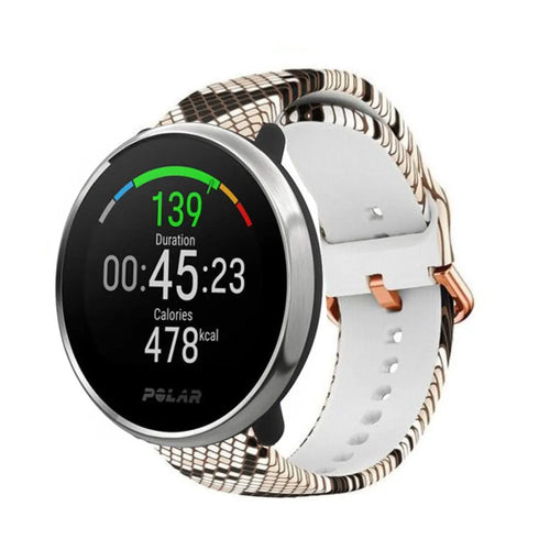 Print Silicone Strap, on a watch, 3/4 front view