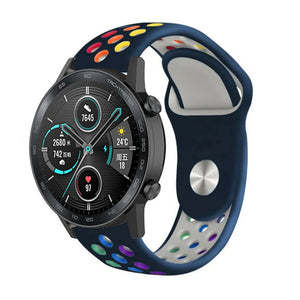 Silicone Sport Strap, on a watch, 3/4 front view