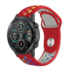 Silicone Sport Strap, on a watch, 3/4 front view