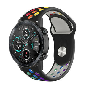 Silicone Sport Strap, on a watch, 3/4 front view
