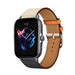 Amazfit GTS 3 leren band (wit/donkerblauw)