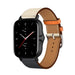 Amazfit GTS 2 leren band (wit/donkerblauw)