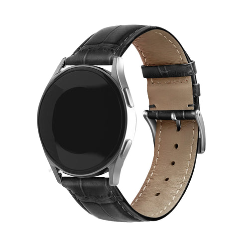 Amazfit Active Crocodile leren grain band (zwart)