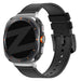 Bandz Samsung Galaxy Watch Ultra leren hybrid band met gesp (zwart)
