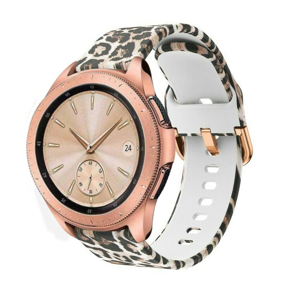 Leopard siliconen bandje 20mm - universeel