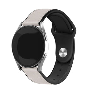 Coros Apex 42mm leren hybrid bandje (wit)