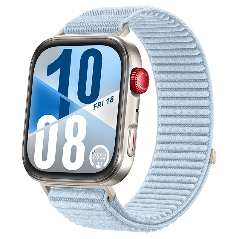 Huawei Watch Fit 4 nylon wave bandje (lichtblauw)