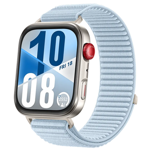 Huawei Watch Fit 4 Pro nylon wave bandje (lichtblauw)