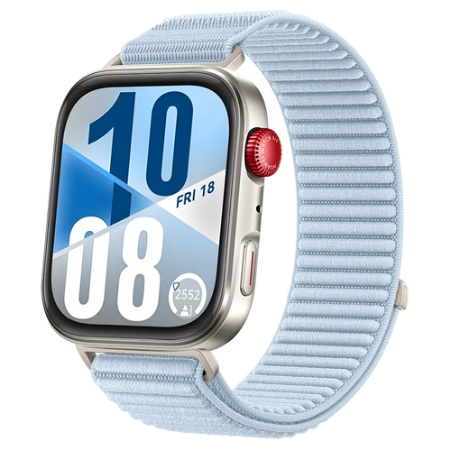 Huawei Watch Fit 4 Pro nylon wave bandje (lichtblauw)