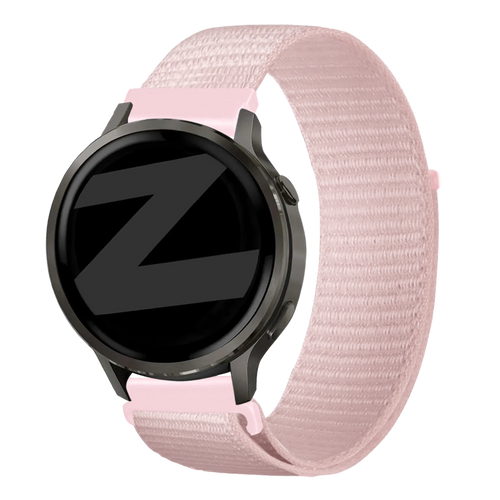 Bandz Garmin Vivomove Luxe Nylon Loop Strap (Light Pink)