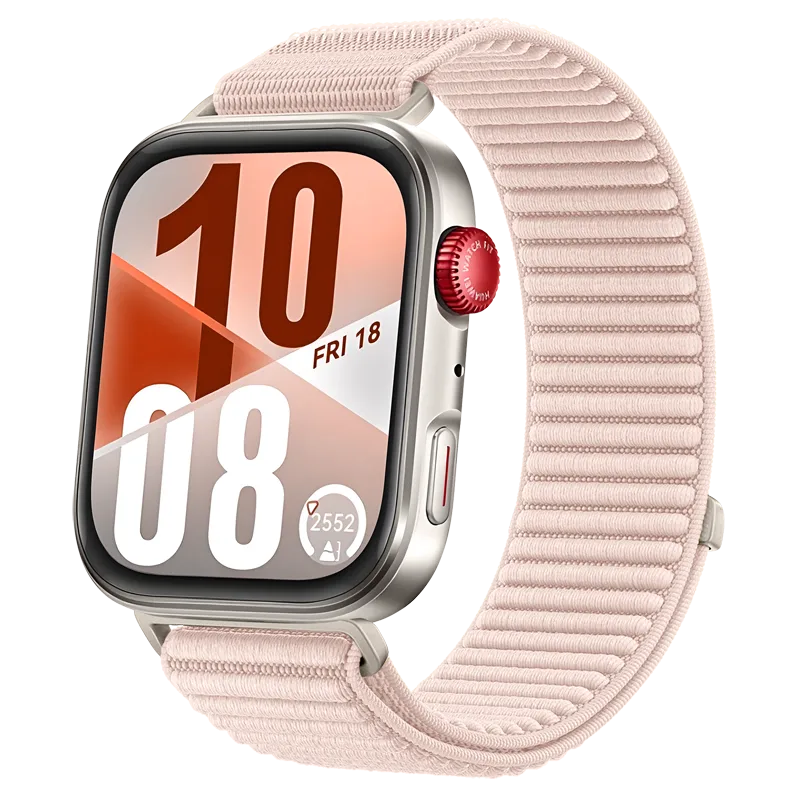 Huawei Watch Fit 4 Pro nylon wave bandje (lichtroze)