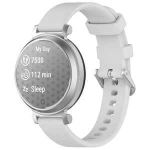 Pebble Round 2 - 14mm siliconen classic bandje (lichtgrijs)