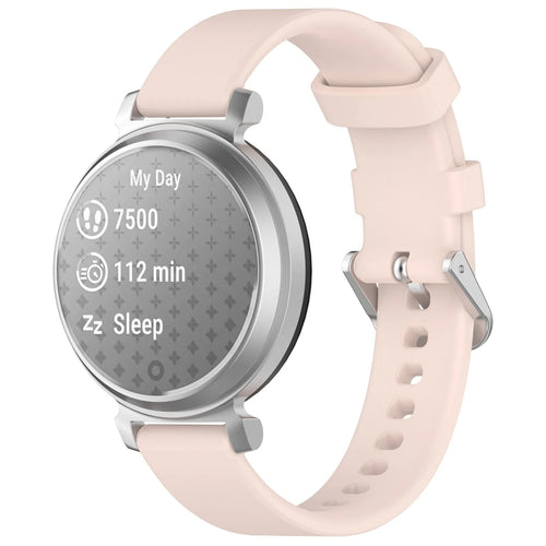 Pebble Round 2 - 14mm siliconen classic bandje (lichtroze)