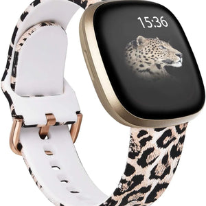 Print Silicone Strap, on a watch, 3/4 front view