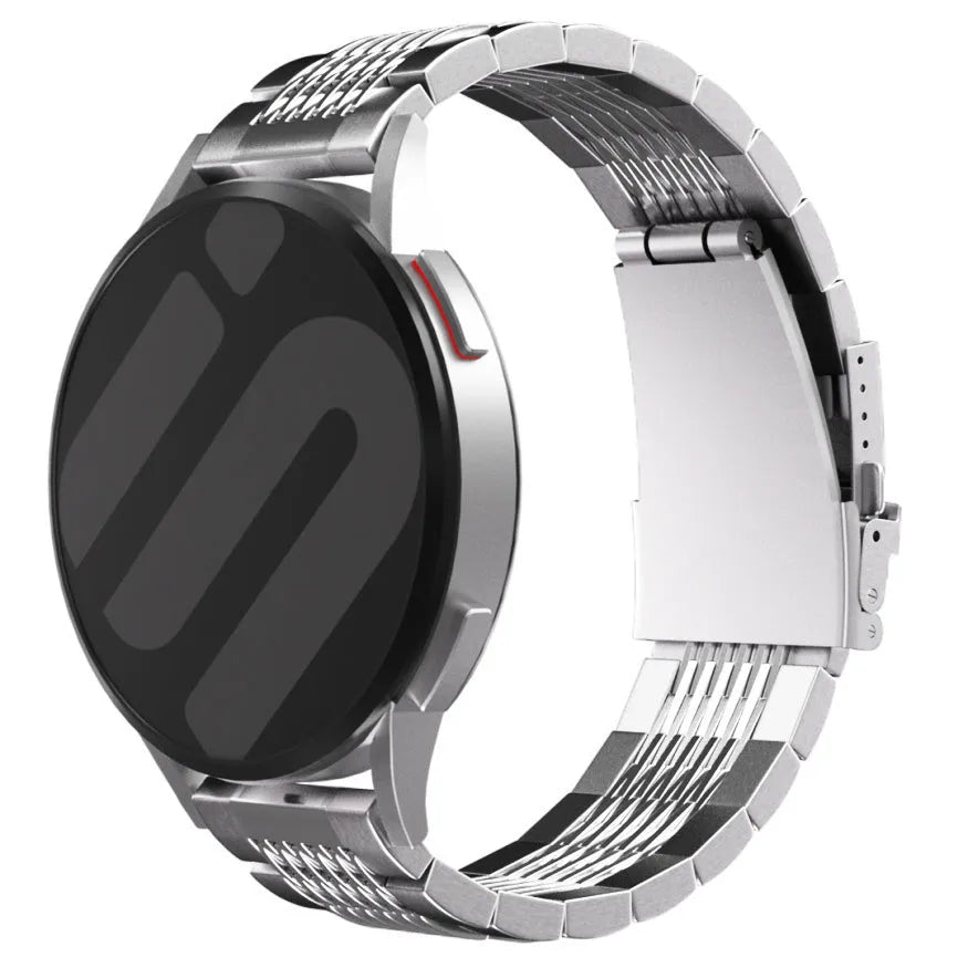 Coros Pace 2 luxe stalen schakel band (zilver)