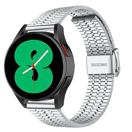 Fine Steel Strap, silver, on a watch, 3/4 front view