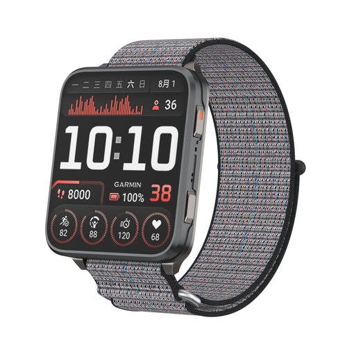 Garmin Venu X1 nylon bandje (grijsblauw)