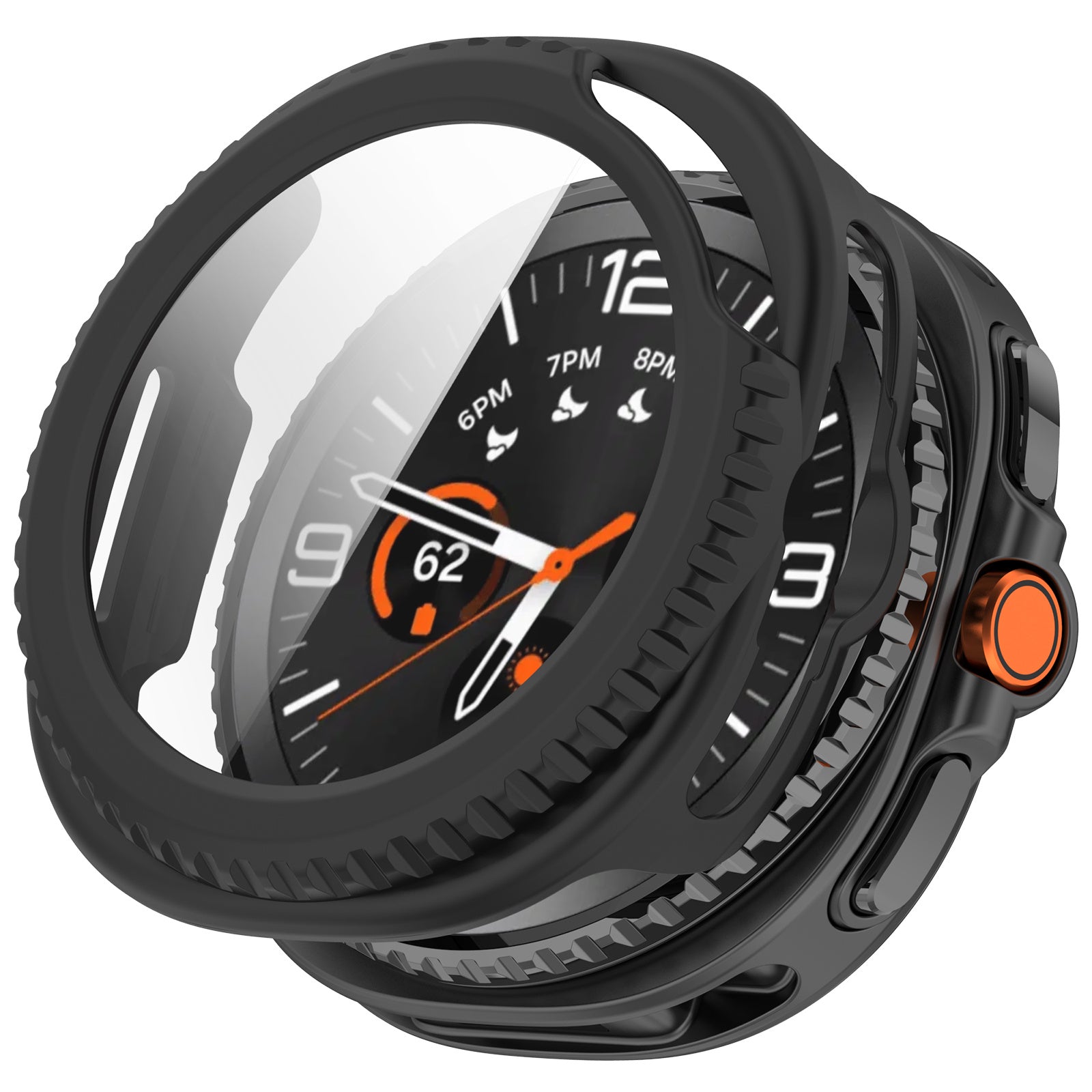 Samsung Galaxy Watch 8 Classic hard case met glas (zwart)