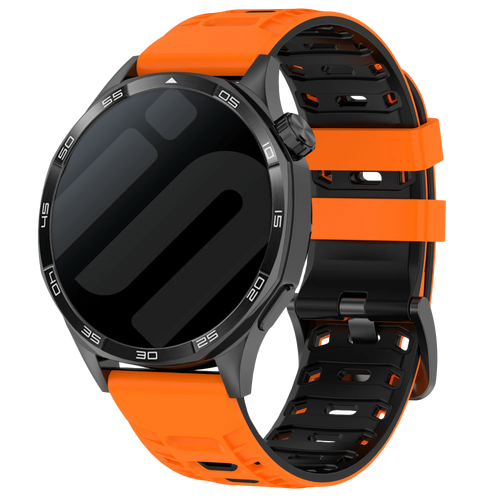Huawei Watch GT 3 Pro 46mm mecha sport band (oranje/zwart)