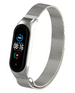 Xiaomi Mi band 5 / 6 Milanese band (zilver)