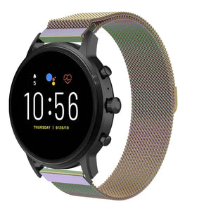 Milanese Strap, on a watch, 3/4 front view