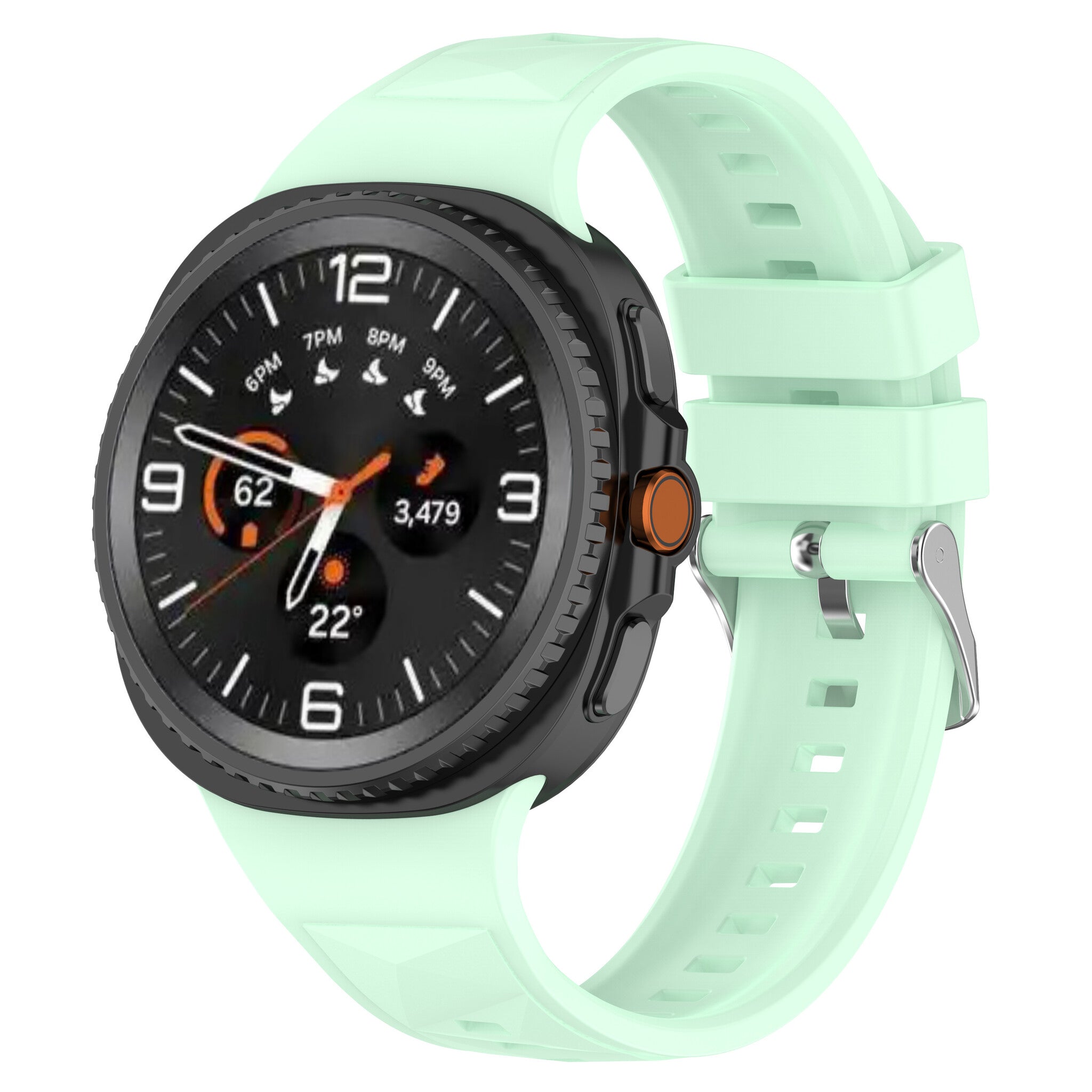 Samsung Galaxy Watch 9 - 44mm diamond silicone band (mint groen)