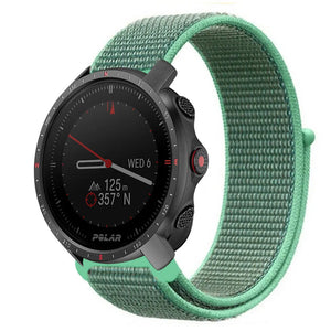 Nylon Strap, mint, on a watch, 3/4 front view
