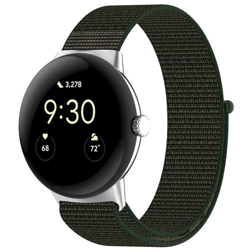 Google Pixel Watch 4 - 41mm nylon bandje (groen)