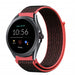 Fossil Gen 5e 44mm Nylon Strap (Black/Coral)
