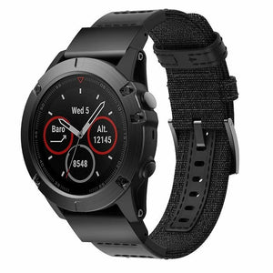 Garmin Quatix 8 Pro - 47mm nylon hybrid bandje (zwart)