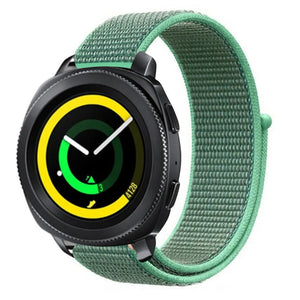 Nylon Strap, mint, on a watch, 3/4 front view