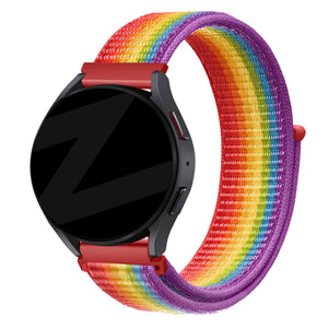 Bandz Garmin Vivomove Style Nylon Loop Strap (Rainbow)