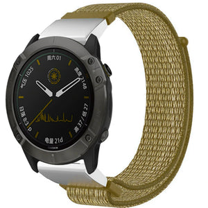 Garmin Fenix 5x / 6x nylon band (olijfgroen)
