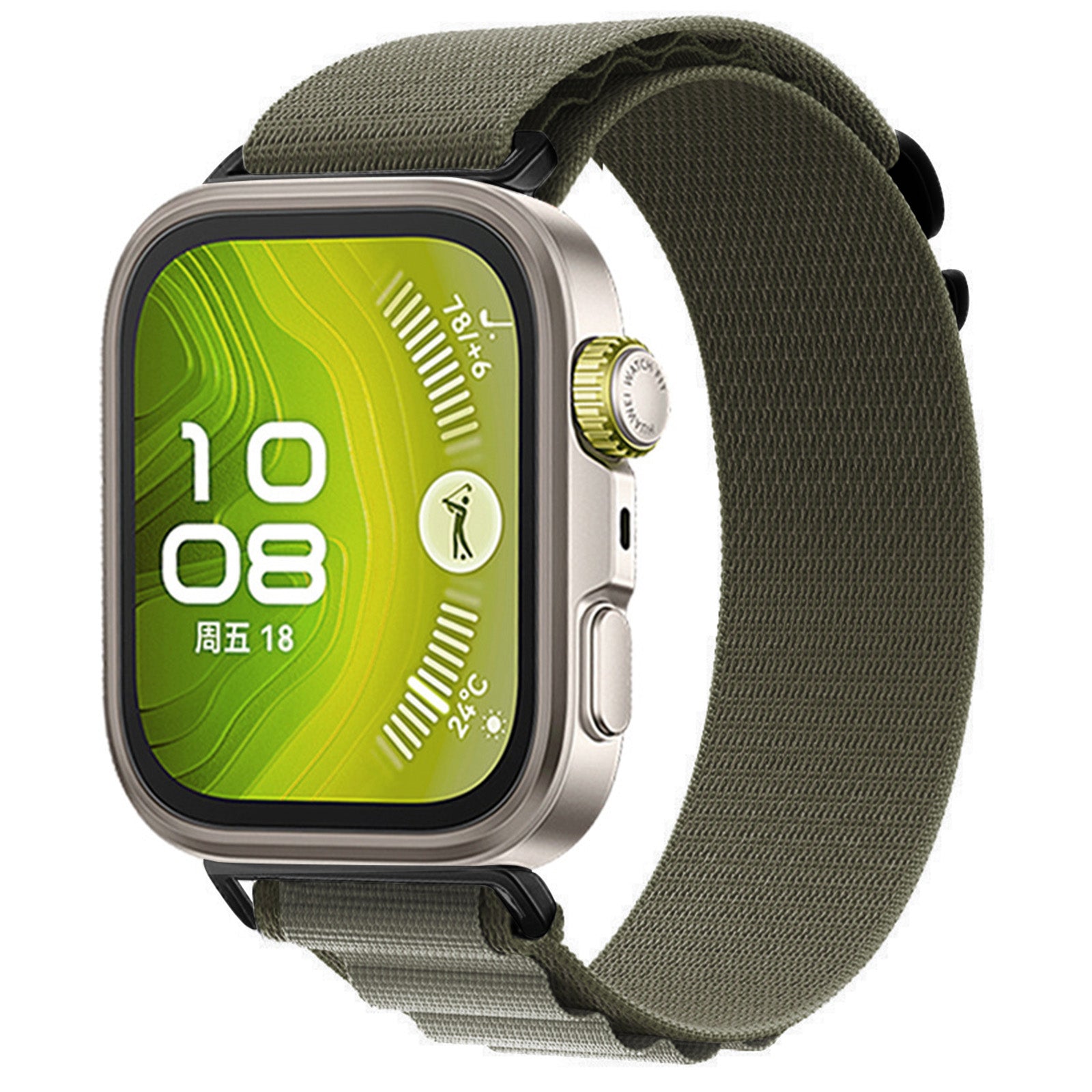 Huawei Watch Fit 5 Pro Alpine Nylon Strap (Olive Green)