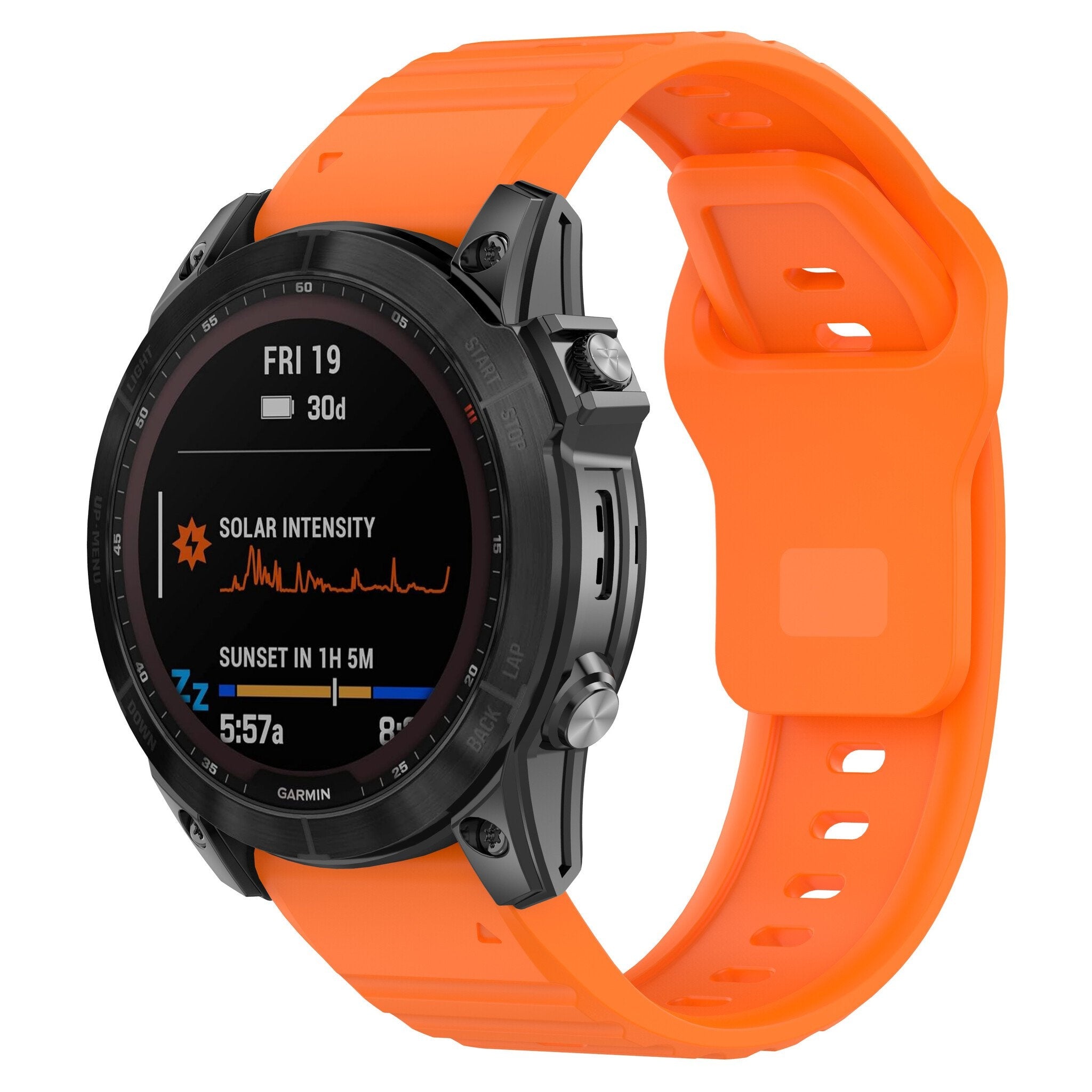 Garmin Quatix 8 Pro - 47mm Outdoor Silicone Strap (Orange)