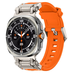 Silicone Strap 'Explorer', on a watch, 3/4 front view