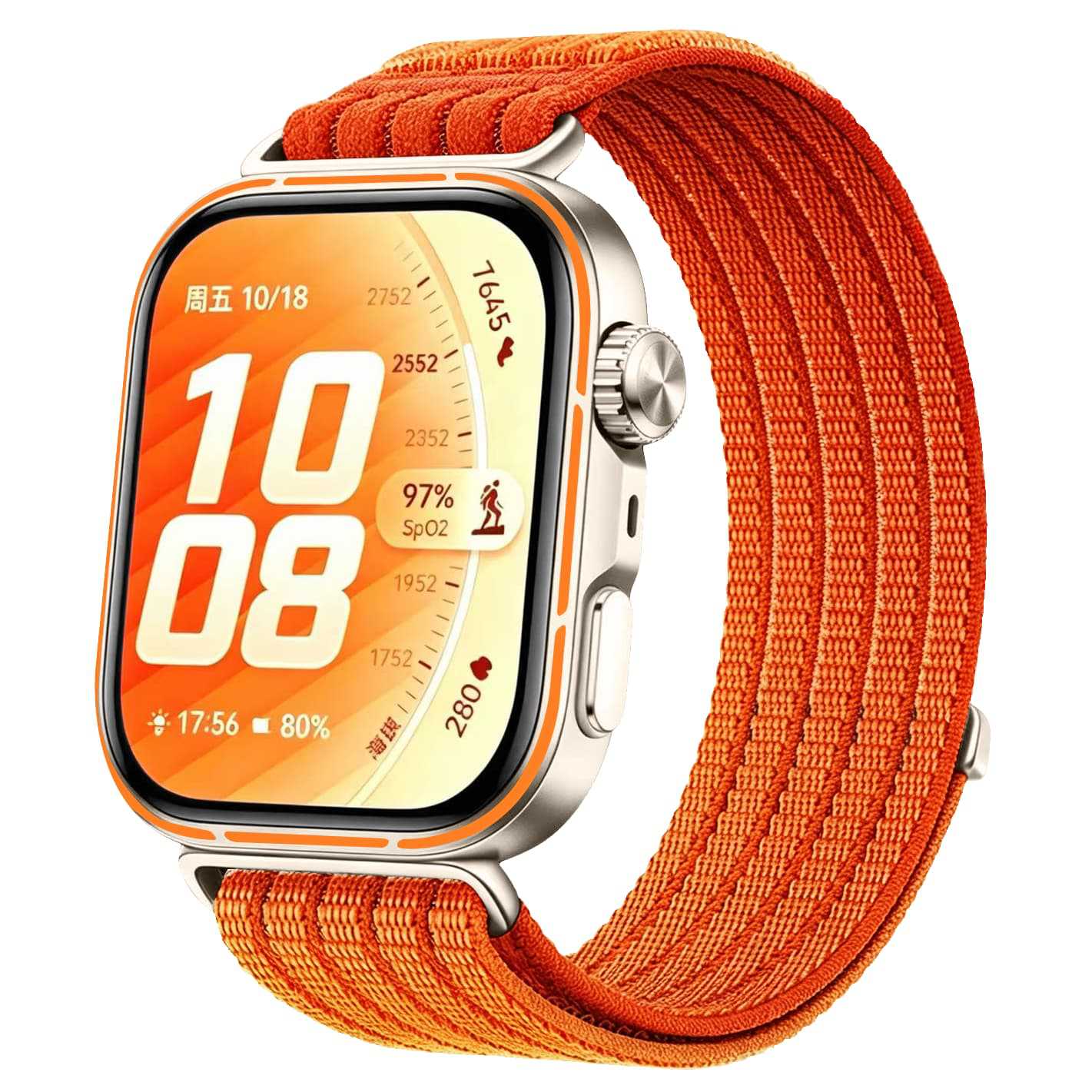 Huawei Watch Fit 5 Pro Ultra Thin Nylon Strap (Orange)